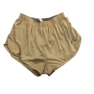 Tracksmith Men's Medium Khaki 2.5" Twilight Split Lined Running Training Shorts